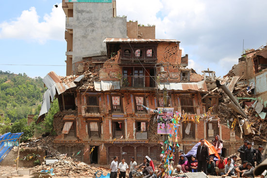 Buildings destroyed in the 2015 Nepal earthquake 