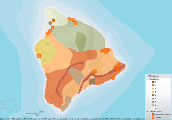 Hawaii Lava Flow Hazard Zone Geospatial Analysis in Touchstone