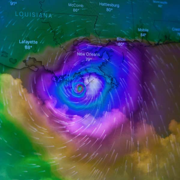 Hurricane map overlay