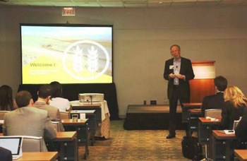 AIR's George Davis was among the presenters at the Crop Symposium