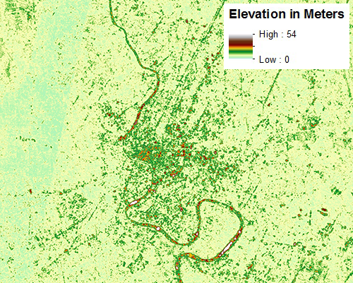 Bangkok, ASTER, 30 m resolution