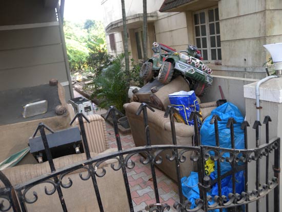 flood damaged contents of residential buildings were rendered useless