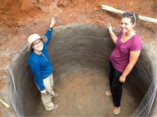 A water tank built by MIT's chapter of EWB in Uganda