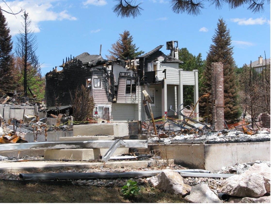 destroyed homes