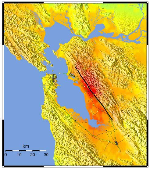 Hayward Earthquake Fault Map