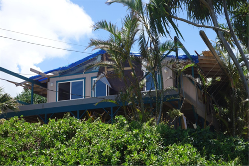 House loses part of its roof