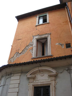 L'Aquila earthquake damage