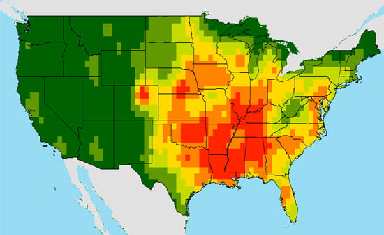 tornado probability surface from the new AIR Severe Thunderstorm model