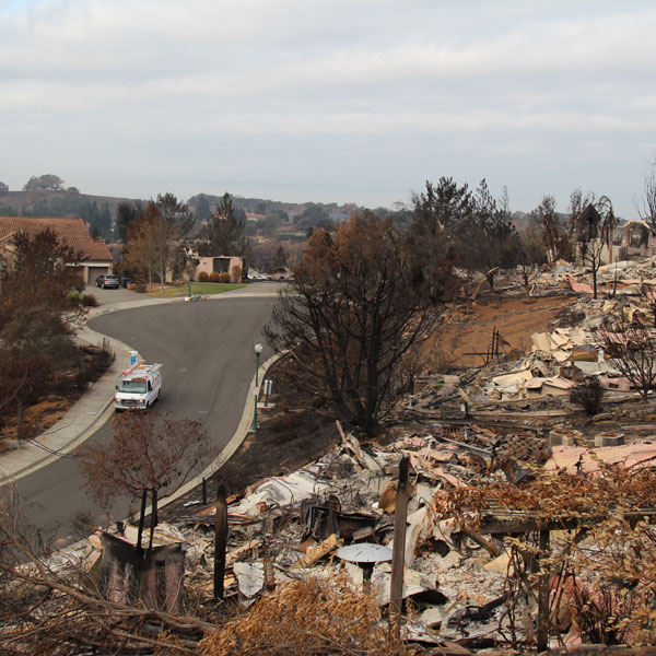 Wildfire damage